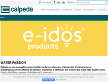 Tablet Screenshot of es.calpeda.com