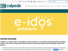 Tablet Screenshot of calpeda.com